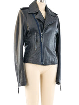 Balenciaga Leather Moto Jacket Jacket arcadeshops.com