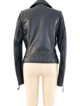 Balenciaga Leather Moto Jacket Jacket arcadeshops.com