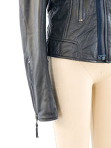 Balenciaga Leather Moto Jacket Jacket arcadeshops.com