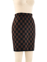 Moschino Checkerboard Knit Skirt Bottom arcadeshops.com