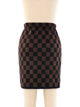 Moschino Checkerboard Knit Skirt Bottom arcadeshops.com
