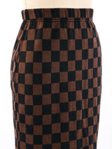 Moschino Checkerboard Knit Skirt Bottom arcadeshops.com