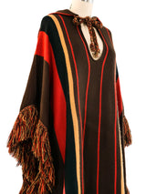 1970's Hooded Fringed Sweater Cape Outerwear arcadeshops.com
