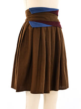 Gianni Versace Pleated Wool Skirt Bottom arcadeshops.com
