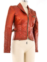 1970's Gandalf Cropped Leather Jacket Jacket arcadeshops.com