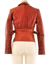 1970's Gandalf Cropped Leather Jacket Jacket arcadeshops.com