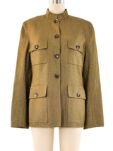 Celine Gold Glitter Shirt Jacket Jacket arcadeshops.com