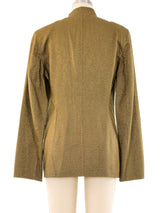 Celine Gold Glitter Shirt Jacket Jacket arcadeshops.com