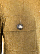 Celine Gold Glitter Shirt Jacket Jacket arcadeshops.com