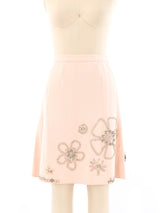 Moschino Flower Applique Skirt Suit Suit arcadeshops.com