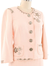 Moschino Flower Applique Skirt Suit Suit arcadeshops.com