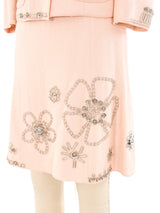 Moschino Flower Applique Skirt Suit Suit arcadeshops.com