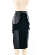 Christian Dior Utility Leather Midi Skirt Bottom arcadeshops.com