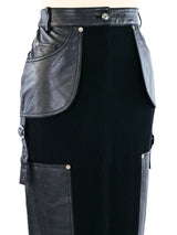 Christian Dior Utility Leather Midi Skirt Bottom arcadeshops.com