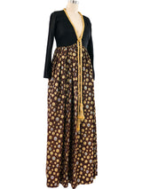 Metallic Polka Dot Brocade Gown Dress arcadeshops.com