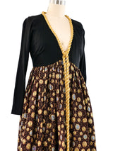 Metallic Polka Dot Brocade Gown Dress arcadeshops.com