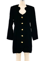 1989 Yves Saint Laurent Velvet Dress Dress arcadeshops.com