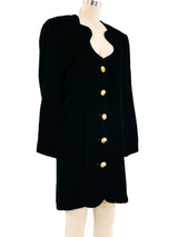 1989 Yves Saint Laurent Velvet Dress Dress arcadeshops.com