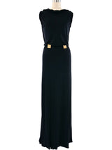 Gianni Versace Greek Key Detailed Gown Dress arcadeshops.com