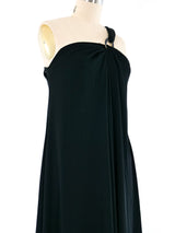 Donald Brooks One Shoulder Jersey Gown Dress arcadeshops.com