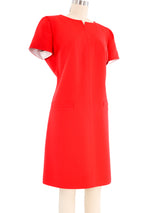 1960's Courreges Red Shift Dress Dress arcadeshops.com