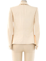 Yves Saint Laurent Haute Couture Double Breasted Silk Blazer Jacket arcadeshops.com