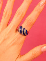 14K Lapis and Diamond Dome Band Fine Jewelry arcadeshops.com