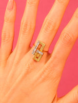 14K Diamond Cut Geometric Ring Fine Jewelry arcadeshops.com