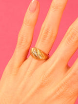 14K Ribbed Dome Ring Fine Jewelry arcadeshops.com