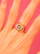 14K Diamond Accented Horseshoe Ring Fine Jewelry arcadeshops.com