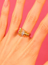 14K Diamond Accented Fluted Band Fine Jewelry arcadeshops.com