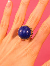 14K Lapis Domed Statement Ring Fine Jewelry arcadeshops.com