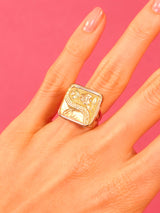 14K Floral Motif Poison Ring Fine Jewelry arcadeshops.com