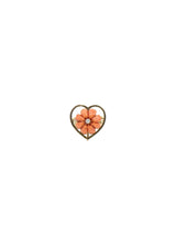 14K Heart Motif Coral and Diamond Ring Fine Jewelry arcadeshops.com