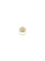 14K Striped Agate Domed Cocktail Ring Fine Jewelry arcadeshops.com