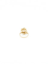 14K Opal and Diamond Floral Motif Ring Fine Jewelry arcadeshops.com