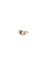 9K Gypsy Set Opal and Garnet Ring Fine Jewelry arcadeshops.com