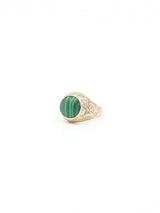 14K Malachite Signet Ring Fine Jewelry arcadeshops.com