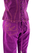 Christian Lacroix Magenta Denim Ensemble Suit arcadeshops.com