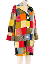Rudi Gernreich Knit Patchwork Coat Outerwear arcadeshops.com