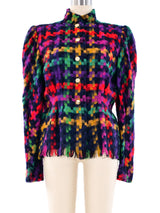 Pauline Trigere Woven Blazer with Scarf Jacket arcadeshops.com