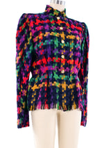 Pauline Trigere Woven Blazer with Scarf Jacket arcadeshops.com