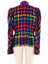 Pauline Trigere Woven Blazer with Scarf Jacket arcadeshops.com