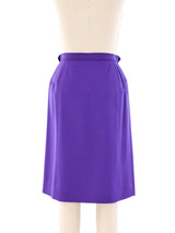 Yves Saint Laurent Wool Purple Skirt Bottom arcadeshops.com