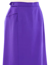Yves Saint Laurent Wool Purple Skirt Bottom arcadeshops.com