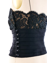 Yves Saint Laurent Haute Couture Lace Bustier Top arcadeshops.com