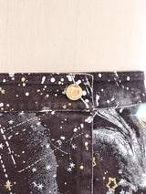 Roberto Cavalli Zodiac Print Denim Skirt Bottom arcadeshops.com