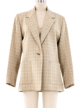 Yves Saint Laurent Tan Wool Blazer Jacket arcadeshops.com