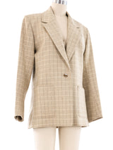 Yves Saint Laurent Tan Wool Blazer Jacket arcadeshops.com