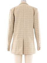 Yves Saint Laurent Tan Wool Blazer Jacket arcadeshops.com